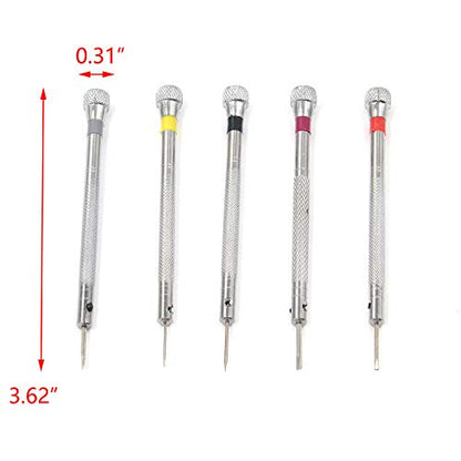 T Tulead Watch Screwdrivers Precision Screwdriver Set 5 Sizes