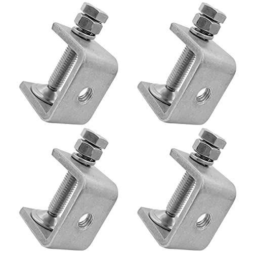 0-25Mm Mini Stainless Steel C Clamps for Mounting, 4Pcs Heavy Duty Woodworking U Clamp Set Tiger Clamp Tools with Stable Wide Jaw Opening & Protective Pads for Welding/Carpenter(4Pcs) - color: 4pcs