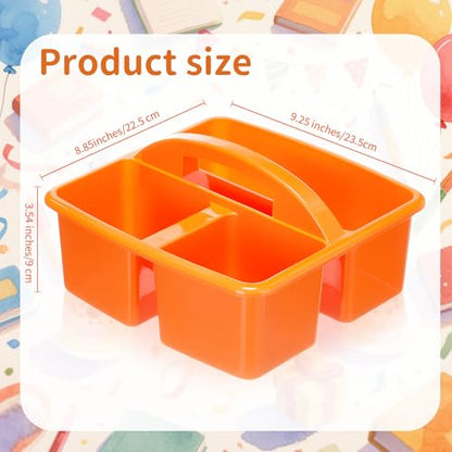 Threehoney 12 Pack Classroom Caddy 3 Compartment with Handle, Multicolor - color: Multicolor