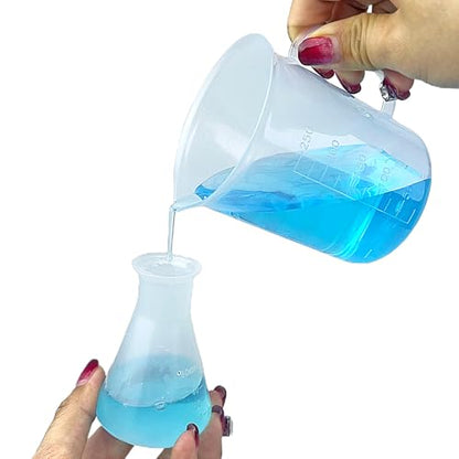 24PCS Educational Lab Science Experiments Early Learning Kit for Boys and Girls with Many Tools Droppers Plastic Test Tubes with Caps Lab Science Supplies Test