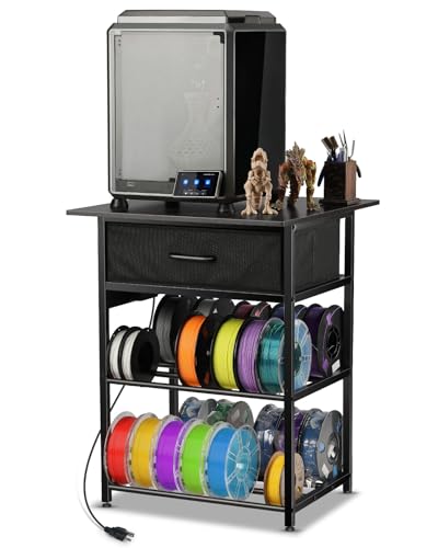 AHOWPD 3D Printer Table with Filament Storage and Drawer Organzier