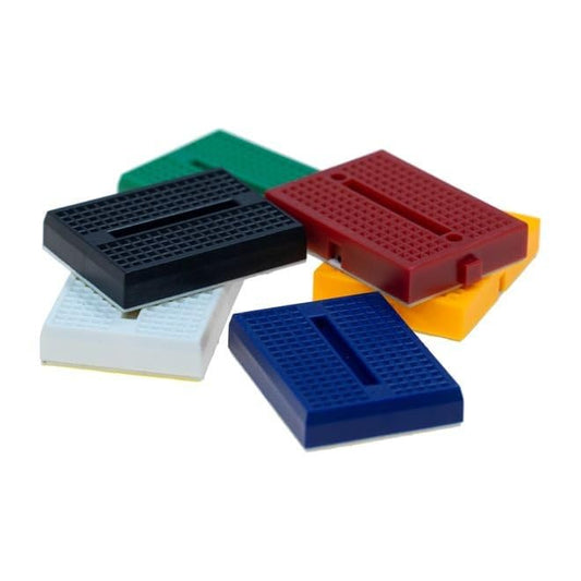 Colorful 6-Pack Mini Breadboard Set - Ideal for Quick Prototyping and Neat Circuit Project - Self-Adhesive with 170 Holes