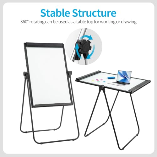 U Stand White Board Easel, 36x24 Double Sided Magnetic Dry Erase Board - size: 36"W x 24"H