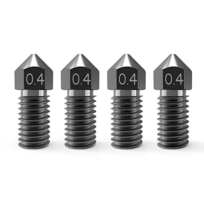 Hardened Steel Nozzles for AnkerMake M5/M5C, 0.4mm, 4PCS - size: 0.4mm*4pcs-Hardened Steel