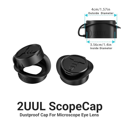 2Pcs Microscope Eyepiece Eyeshields,Eye Cover Guards,Binocular Microscope Eyepiece Eye Cups, Microscope Eyepieces Dust Cover for 32-36mm Inner Diameter Stereo Microscopes,Black