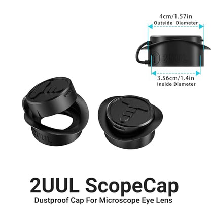 2Pcs Microscope Eyepiece Eyeshields,Eye Cover Guards,Binocular Microscope Eyepiece Eye Cups, Microscope Eyepieces Dust Cover for 32-36mm Inner Diameter Stereo Microscopes,Black