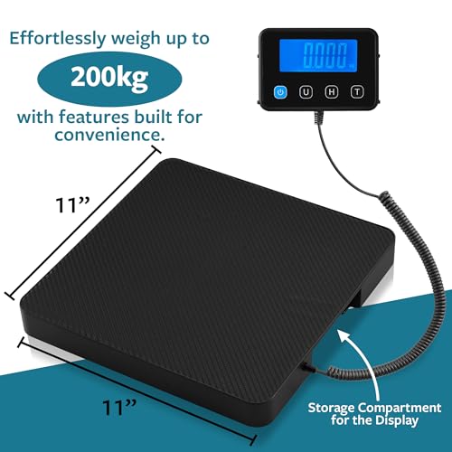 Digital Shipping Scale, Postal Scale, 220 lb, 0.1 oz, Remote Display - color: 220 lbs Remote Display