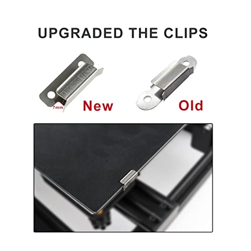 3D Printer Upgraded Tempered Glass Plate(310 X 310x4mm) with 4 pcs Clips, 3D Printer Platform Glass Bed Build Surface Print Bed for Artillery SW-X1/SW-X2/CR-10/CR-10S/Tevo Tornado/Anet A8 Plus - size: 310x310mm
