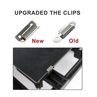 3D Printer Upgraded Tempered Glass Plate(310 X 310x4mm) with 4 pcs Clips, 3D Printer Platform Glass Bed Build Surface Print Bed for Artillery SW-X1/SW-X2/CR-10/CR-10S/Tevo Tornado/Anet A8 Plus - size: 310x310mm