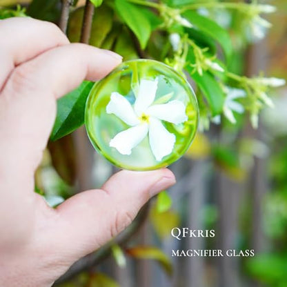 QFkris 4Pcs 1.9inch Crystal Dome Magnifying Paperweight - color: 4pcs