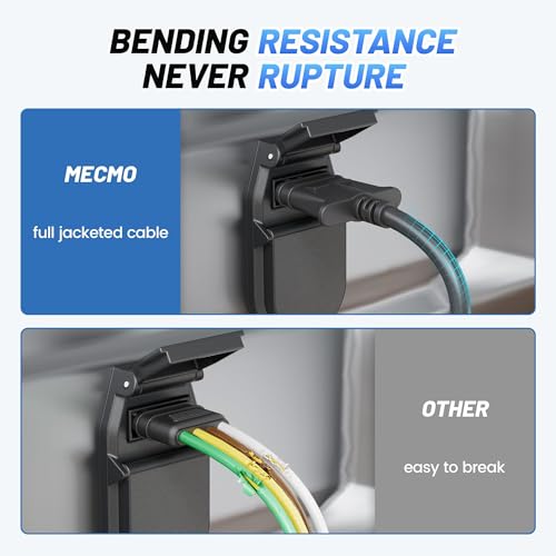 MECMO 4-Pin Flat Trailer Extension Cable 12 Inch, Heavy Duty 18AWG Copper 4 Way Wiring Connector Harness, Vehicle-Side and Trailer-Side 4 Prong Light Plug Hitch Wire Extension 1ft - size: 1ft (12 inch)