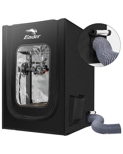 Creality Official 3D Printer Enclosure with Fan Interface Fireproof Dustproof Constant Temperature Dust Cover 480 * 600 * 720mm for Ender 3 V3 SE/KE/Ender 3/Ender 3 Pro/Ender 3V2/Ender 3S1/Neo（no Fan - color: With Fan Interface