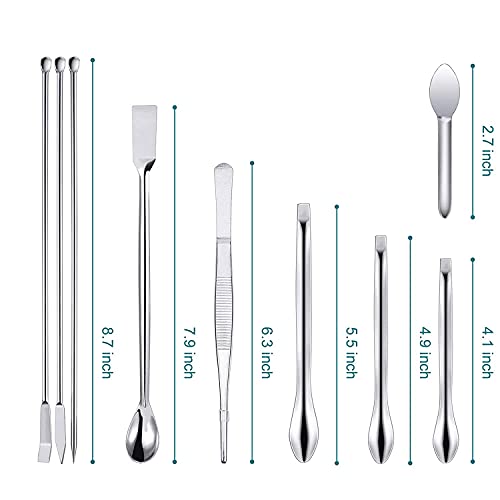 25Pcs Stainless Steel Lab Spatula Set, Tiny Spoons, Lab Spoons & Mini Scoop