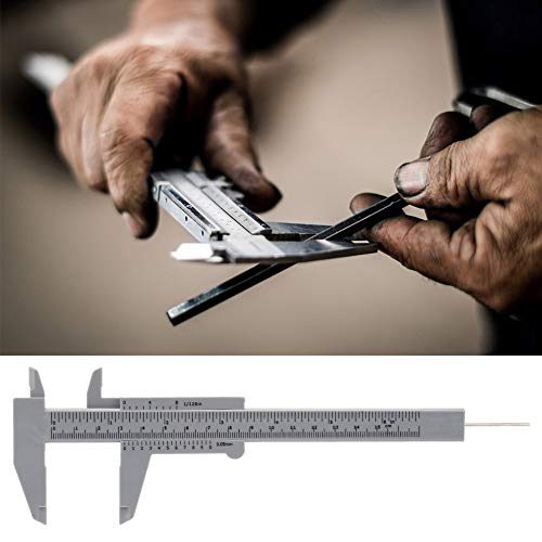 Eujgoov Plastic Vernier Caliper 150mm Double Rule Scale Measuring Tool - color: Gray
