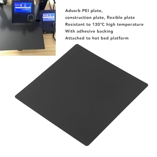 3D Printer Magnetic Build Plate, 220x220mm PEI Surface Flexible Rubber Base, High Temperature Hotbed Sticker Compatible with A8 A6 ET4 LONGER LK4 Series