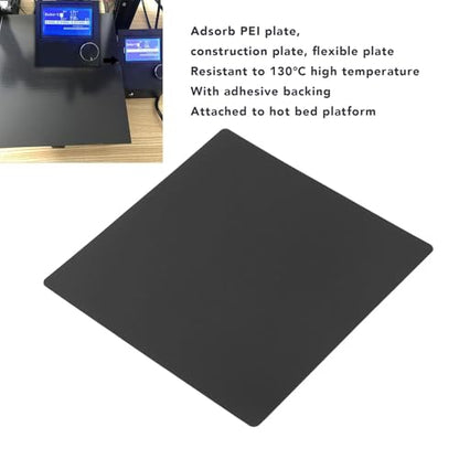 3D Printer Magnetic Build Plate, 220x220mm PEI Surface Flexible Rubber Base, High Temperature Hotbed Sticker Compatible with A8 A6 ET4 LONGER LK4 Series