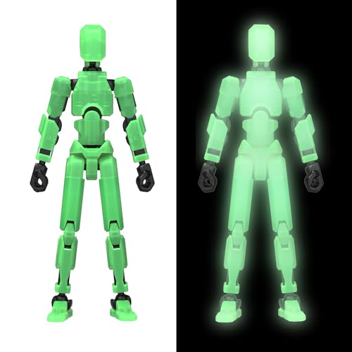MerryXD T13 3D Action Figure,Assembly Completed Dummy Nova Titan Lucky 13 Action Figure 3D Printed Multi-Jointed Movable Toy Grow in The Dark Green - color: Grow in the Dark Green