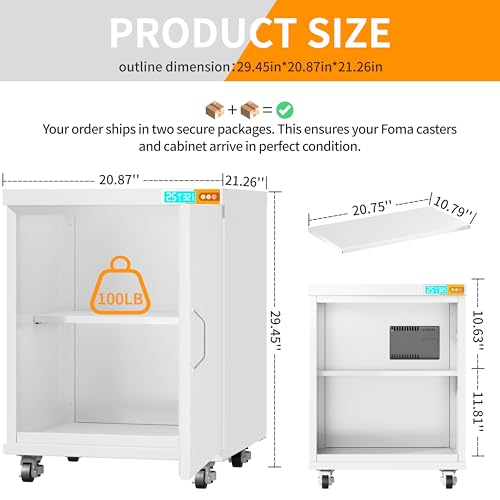 Mobile 3D Printer Stand with Filament Storage & Dehumidifier - color: 3D-LZW
