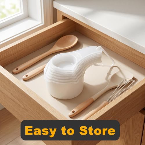 7 PCS Measuring Cups Set, BPA Free - color: Translucent, size: 7 Pieces
