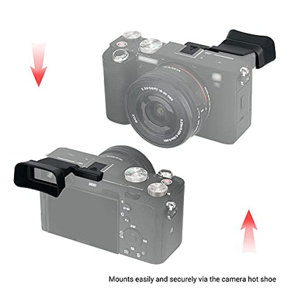 Kiwifotos Soft Viewfinder Eyecup Eye Cup Eyepiece for Sony A7C Camera - size: Sony A7C Eyecup Replacement