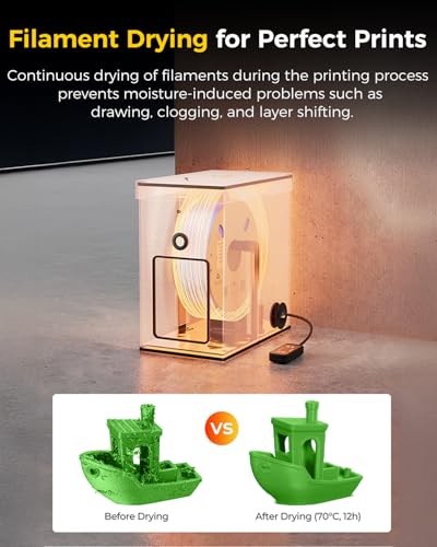 Creality Official Chamber Heater, Support 40-70℃ Heating, Filament Drying, Modular Design Allows DIY Personalized Drying Box, 3D Printer Chamber Heater Suitable for Enclosed FDM 3D Printers