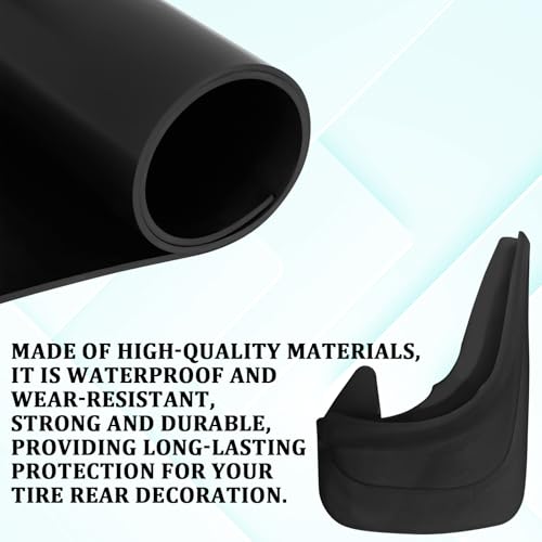 Mud Flaps Splash Guard, Front and Rear Tire Protector No Drilling Large Mud Guards Fenders Universal for Cars Trucks SUVs All Weather Wheel Mudgflaps Automotive Exterior Accessories (Set of 2)