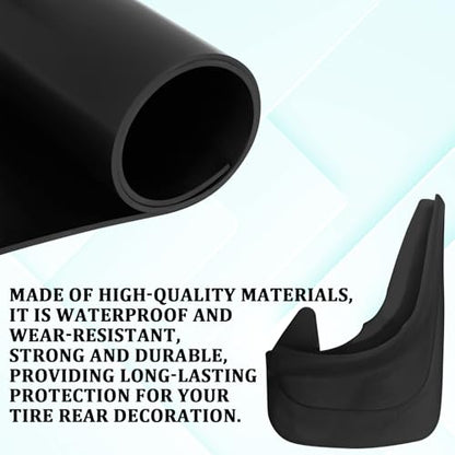 Mud Flaps Splash Guard, Front and Rear Tire Protector No Drilling Large Mud Guards Fenders Universal for Cars Trucks SUVs All Weather Wheel Mudgflaps Automotive Exterior Accessories (Set of 2)