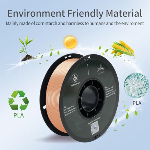 PLA 3D Printer Filament, Dimensional Accuracy +/- 0.02 mm, 1 kg Spool(2.2lbs), 1.75 mm，Skin - color: 1kg Skin