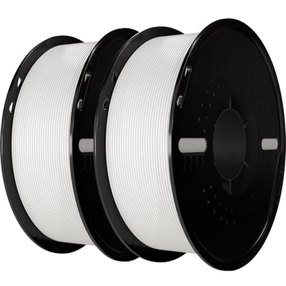 PLA+ Filament 1.75mm White 2KG, Dimensional Accuracy +/- 0.02mm - color: White(2pcs)