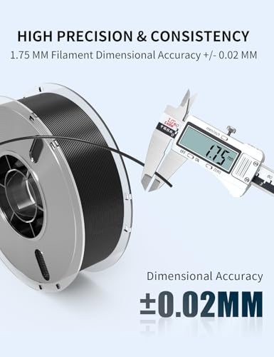 RAMBERY Black PLA Plus 3D Printer Filament 1.75mm 1kg - color: Pla+ Black, size: 1KG