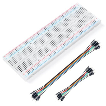 Chanzon 1pcs Solderless Breadboard | 40pcs 24AWG Male-to-Male Jumper Wires - size: 830 Points