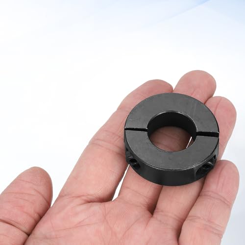 uxcell 4pcs Double Split Shaft Collars 20mm Bore, Two-Piece Clamping Collar 40mm OD 12mm Thickness Carbon Steel Lock Collar Clamp with Set Screws (Black Oxide) - size: 20mm x 40mm x 12mm