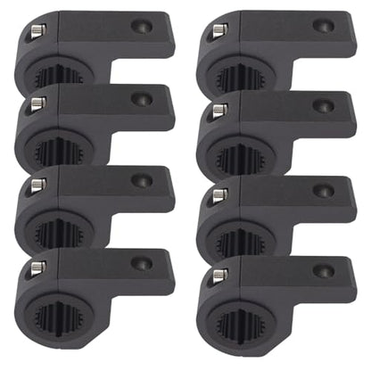 Motorcycle Aluminum Mounting Bracket Kit Tube Clamp 8Pcs 0.75" 1" 1.25" Bullbar Roof Rack Roll Cage Horizontal Bar Clamp Mounting Kit fit for Trucks Car ATV Motorcycle Truck - size: Mini 8PCS