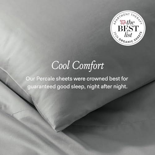 BOLL & BRANCH Percale Hemmed Sheet Set, Full, White - color: White, size: Full