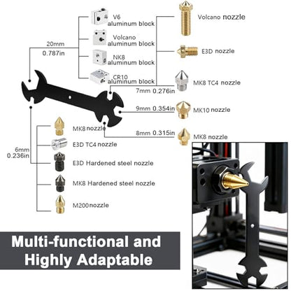 53Pcs 3D Printer Tool Kit,3D Printing Accessories Includes Nozzle Cleaning Kit,Deburring Tool,Scraper,Storage Bag,Suitable for 3D Print Cleaning, Removing, Finishing
