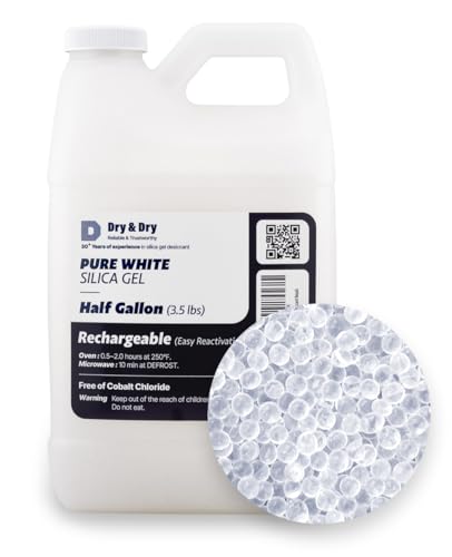 Dry & Dry [3.5 LBS] Pure & Safe White Silica Gel Beads(Industry Standard 3-5 mm) - Rechargeable Silica Beads, Silica Gel, Moisture Absorbers for 3D Printer Filament - color: White, size: 3.5 lbs