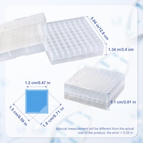 81-Well Cryo Boxes, 2 in, PP, Assorted Color, Case of 20 - size: 2in,81-well