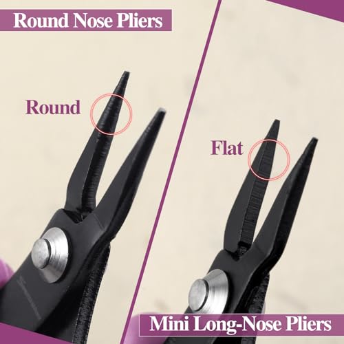 SPEEDWOX 5.5 Inches Mini Long-Nose Pliers Round Nose Smooth Jaw - size: 5.5" Round Nose
