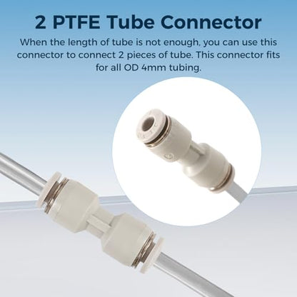 Sovol PTFE Tube 2.5mm ID 4mm OD, 5M/16.4ft w/2 Couplers&Tubing Cutter, Gray - size: 5 Meter (Gray)
