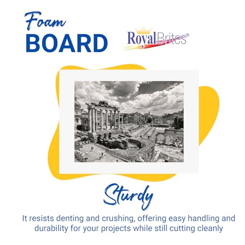 Royal Brites Foam Board White, Sturdy Lightweight, 3/16 in Thick - 15 x 20" - color: White, size: 15” x 20”, 10 Sheets