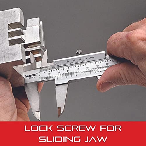 Starrett Vernier Caliper, 0-6" Range, .001" Graduation