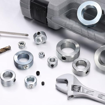 uxcell 6pcs Set Screw Collars 1-5/16" Bore, Zinc Plated Carbon Steel Shaft Collars, 2-1/8" OD, 11/16" Width Lock Axle Collar Clamp (Hollow Style, Lightweight) - size: 1-5/16" Borex2-1/8" ODx11/16" Width