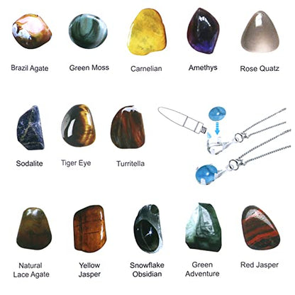 Rock Tumbler Kit - Turn Rough Rocks into Beautiful Gems with 7-Day Timer, Includes 2 Belts, Bag of Rough Stones, 4 Stages of Grits: Coarse, Fine, Polishing, Final Polishing
