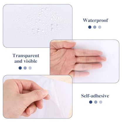 52 Pcs 4" x 6" Self Adhesive Index Card Pockets Label Pockets with Top Open - size: 4" x 6"