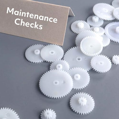 MECCANIXITY Plastic Spindle Gear Set Small Motor Gears Kit Module 0.5 Outer Diameter 5mm/7mm/8.4mm/10mm for DC Motor DIY Accessories Model Toys RC Car Robot Pack of 26