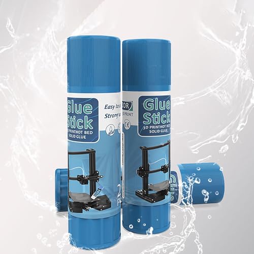 3D Printer Glue Stick – PVP Solid Glue for Heat Bed, Prevents Warping, Easy Release & Washable, Compatible with PLA,ABS,HIPS,PET,ASA Filaments, and Various Build Plates (Blue) - color: Blue