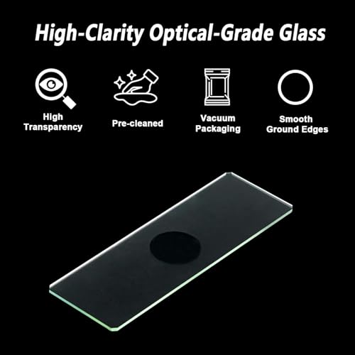 Concave Microscope Slides, 100 Pack Single Depression Glass Slides