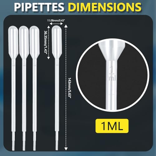 120Pcs 1ml Plastic Transfer Pipettes Dropper - size: 1ml