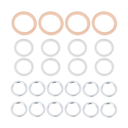 24PCS Differential Transfer Case Crush Washer Gasket Kit, OEM# 1215710010 9043024003 90430A0003 Vehicle Gaskets, Automotive Replacement Accessories, Compatible with RC350 LC500 LX450 - color: 24PCS