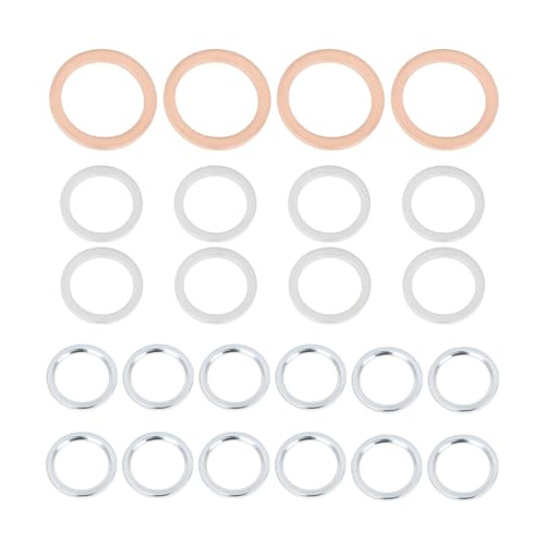 24PCS Differential Transfer Case Crush Washer Gasket Kit, OEM# 1215710010 9043024003 90430A0003 Vehicle Gaskets, Automotive Replacement Accessories, Compatible with RC350 LC500 LX450 - color: 24PCS